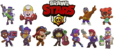 ProductGoods - 24 Leuke cocktailprikkers Brawl Stars | Brawl Stars | Verjaardag | Sateprikkers | Traktatie | Feest | Prikkers