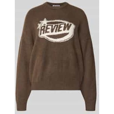 Gebreide pullover met labelprint
