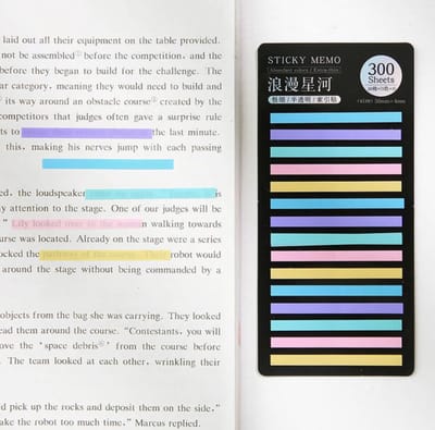 Index Tabs Sticky Notes – 300 stickers/tabs – 5 kleuren – Beschrijfbaar – Plakkers voor Notities – Notitie Stickers – Tab Stickers – Leuk Kerstcadeau, Sinterklaascadeau of Schoencadeau – Cadeaus onder €5 – Perfect voor Bullet Journal & Boek Annotatie