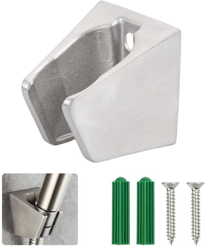 Dailygoods- Douchehouder Roestvrij Staal - Wandhouder - Universele Houder - Douchekop - Zilverkleurig - Lichtgewicht 100 gram - Douchekophouder