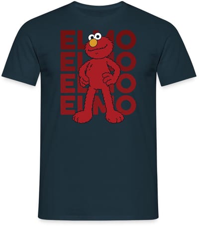 Sesamstraat Elmo Pose T-Shirt Heren