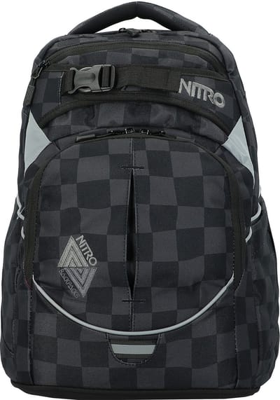 NITRO Schoolrugzak Rugzak Daypacker Collection Superhero Backpack 30L Checker Zwart Veelkleurig