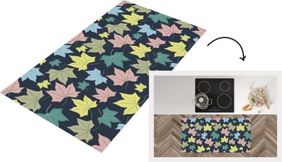 Keukenloper - Loper keuken - Patronen - Herfst - Bladeren - 120x60 cm - Keukenloper vinyl