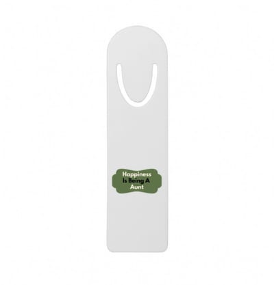 Hacebo® - happiness is being a aunt metalen boekenlegger - Tante - de liefste tante - verjaardag - cadeautje voor tante - tante artikelen - kado - geschenk Bladwijzer boekenleggers - 12.7 cm x 3.2cm