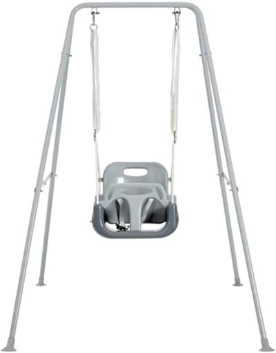 3-in-1 Swing Set voor Peuters met 4 Zandzakken - Grijs