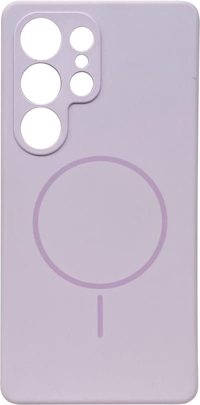 Casemania Hoesje Geschikt voor Samsung Galaxy S25 Ultra - Paars - Zachte Liquid Siliconen Back Cover Case - Geschikt voor MagSafe - Zeer Sterke Magneet - Telefoon hoes met Camera Bescherming