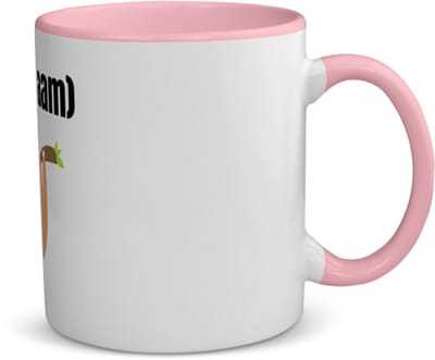 Akyol - luiaard met eigen naam koffiemok - theemok - roze - Luiaard - luiaard liefhebbers - iemand die houdt van luiaards - verjaardag - cadeau - kado - 350 ML inhoud
