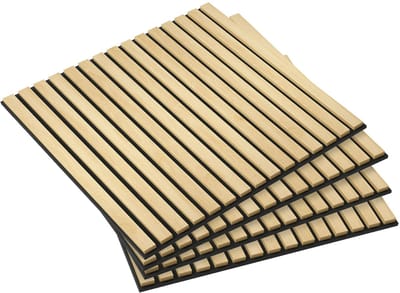 Jurrys 3D Wandpanelen - Muurpanelen - Houtpanelen - Set van 4 - Moderne Wanddecoratie - Geluidsabsorberend - 60x60 cm per Paneel