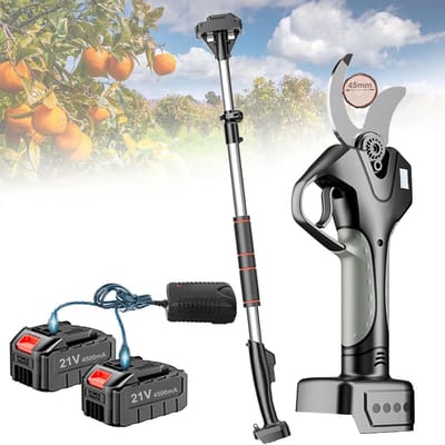 Elektrische Snoeischaar - Draadloze Snoeier - Tuinonderhoud Snoeien - Borstelloze Motor - 45mm Snoeicapaciteit - Zwart