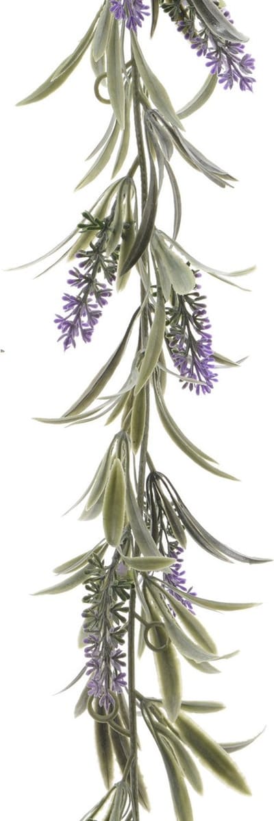 Lavendel kunsttak kunstplanten slinger 180 cm - Kunstplanten/kunsttakken