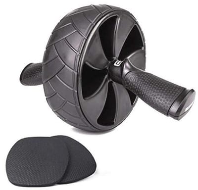 Abdominal Roller voor Thuis Workout - Ergonomische Handvaten en Kniebescherming - Efficiënte Core en Buikspieroefeningen voor Mannen en Vrouwen