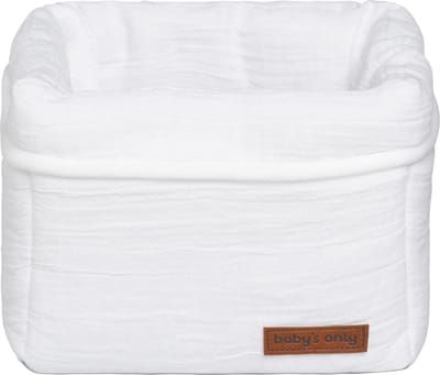 Baby's Only Commodemandje - Opbergmandje - Commode organizer - Babykamer accessoires Breeze - Wit - 100% katoen