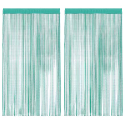 vidaXL - Koordgordijnen - 2 - st - turkoois - 140x250 - cm