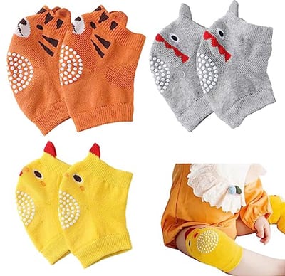 3-delige baby kniebeschermers voor veilig kruipen en wandelen - Antislip elastische kniekappen voor jongens en meisjes
