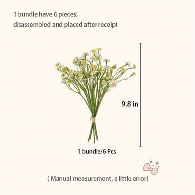 Kleine Witte Madeliefjes Kunstbloemen, Nep Madeliefjes, Lente Wilde Bloem Voor Feestdecoratie (Vaas niet inbegrepen), Valentijnsdag beige