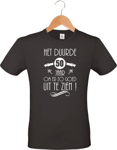 Het duurde 50 jaar - unisex - T-shirt - 100% katoen - BBQ - barbecue - verjaardag en feest - cadeau - kado - unisex - zwart - maat M