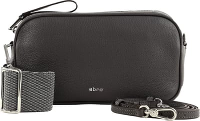 abro Leren Schoudertas Leather Dalia Crossbody Bag Tina Dark Grey Donkergrijs