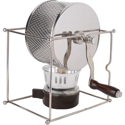 1pc Mini Machine Manuelle à Torréfier les Grains de Café DIY Rouleaux en Acier Inoxydable avec Poignée