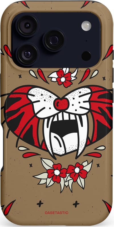 Casetastic hoesje geschikt voor Apple iPhone 17 Pro - MagSafe - Dubbellaagse bescherming - Wilde kracht - Fashion Case - Taupe Donkergrijs Bordeaux