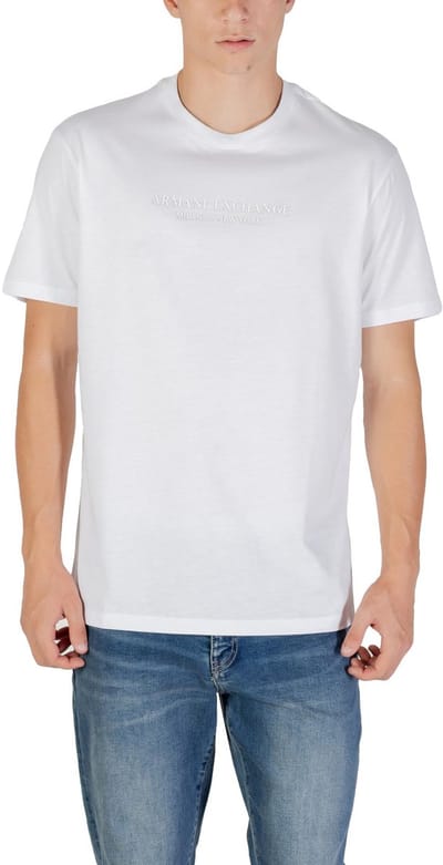 Printed Short-Sleeve Round Neck T-Shirt - White Shirts