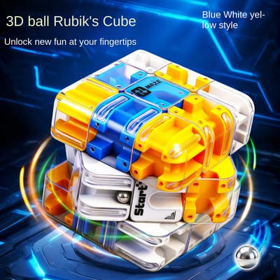 Cube Magique Labyrinthe 3D Six Faces Transparent Puzzle Cubes de Vitesse Jouets Idéal Pour les Jouets Éducatifs des Enfants Cadeau d'Anniversaire