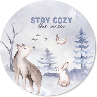 Muismat rond 20x20 cm - Mousepad Winter - Sneeuw - Quote - Ronde muismatten - Kerst - Cadeau - Kerstcadeau voor mannen en voor vrouwen