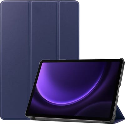 Coverup Tablethoes geschikt voor Samsung Galaxy Tab S10 FE / S9 FE Hoesje - Tri-Fold Book Case met Wake/Sleep - Blauw