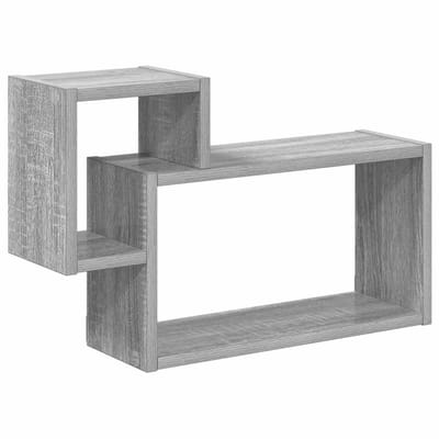 vidaXL - Wandplank - Muurmontage - Grijs - Sonoma - 55 - x - 15 - x - 35 - cm - Bewerkt - hout