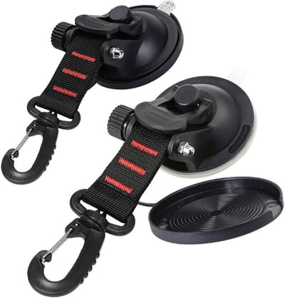 Heavy Duty Zuignappen - Tie Downs Sucker - Vastzetten Outdoor - Hoge Hechting - 10 kg - Zwart