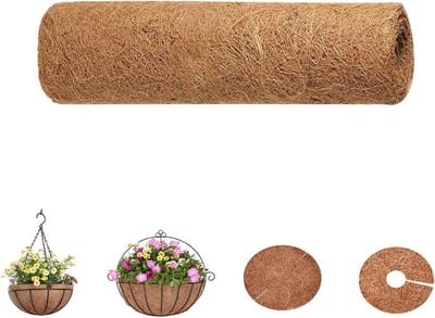 Vezelvoering Rol - Natuurlijke mat - Plantenbakken en dieren - Snijdbaar en herbruikbaar - 50 x 200 cm - Meerkleurig