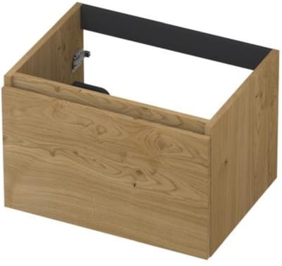 INK - Onderkast 1L Greeploos Houten Keerlijst Fineer - 600x450x400 Mm - Natur Fineer