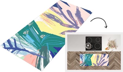 Keukenloper - Loper keuken - Zomer - Plant - Tropisch - 120x50 cm - Keukenloper vinyl