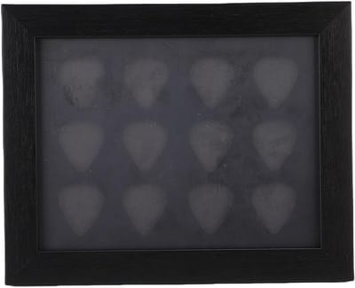 Guitar pick display frame voor wand en bureau, capaciteit van 12 plectra, ideaal voor muzikanten en verzamelaars