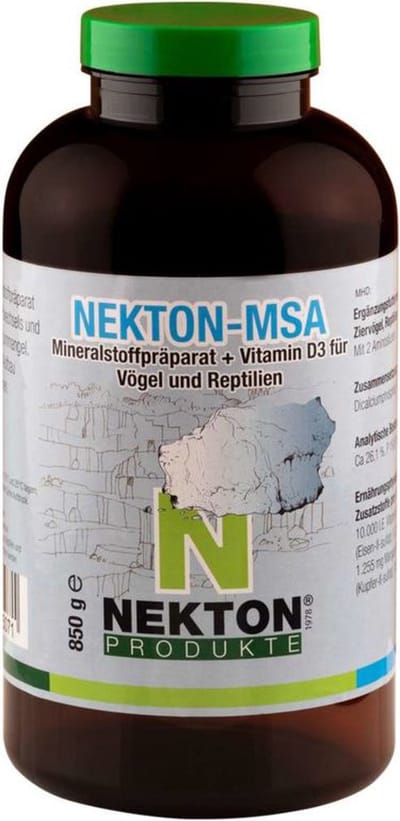 Nekton Msa 850G - Minéraux Hautement Assimilables Pour Perroquets, Reptiles, Amphibiens Et Petaures