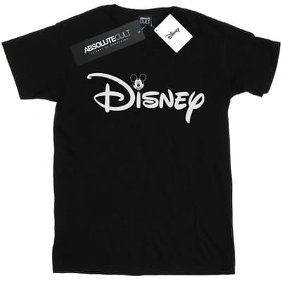 Disney Jongens Mickey Mouse Hoofd Logo T-shirt (Zwart)