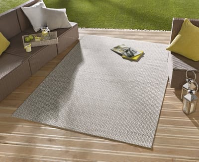 Flycarpets Laagpolig vloerkleed - Binnen en buitenkleed - Coin - Grijs 80x150 cm