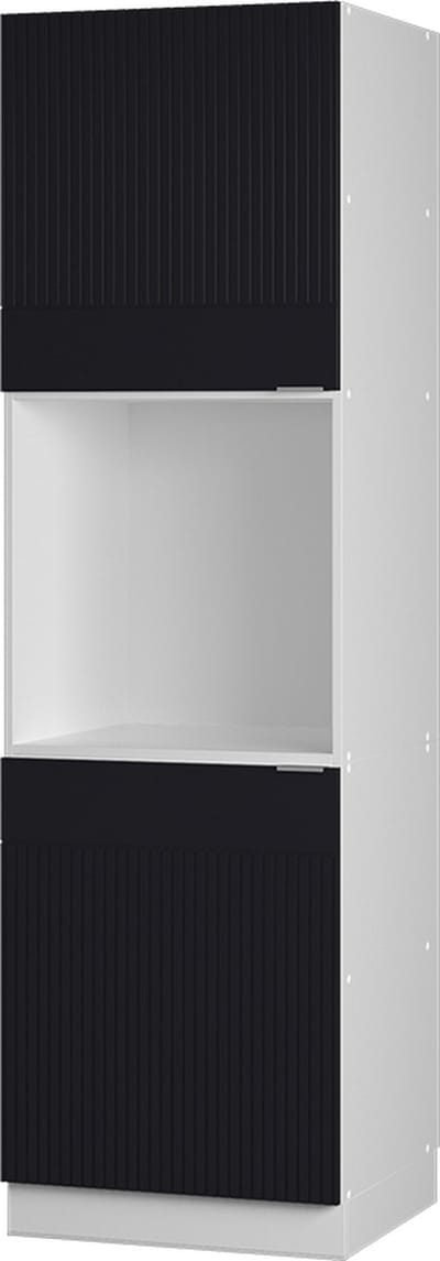 Vicco Fame-Line Ovenombouwkast – 60 cm met open kast Zwart gestreept