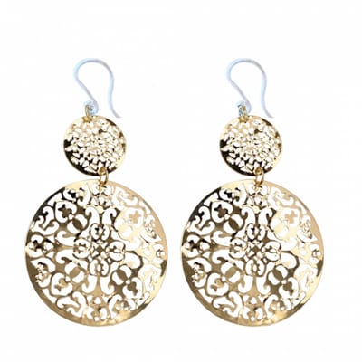 Allergievrij -oorbellen -goudkleurig filigraan-Charme Bijoux