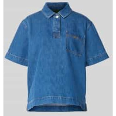 regular fit jeansblouse van puur katoen