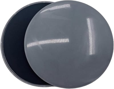 Trainingsschijven Set - Core sliders - Thuis sporten - Dubbelzijdig anti-slip - Diameter 17 cm - Grijs