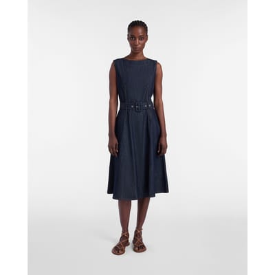 jurk in chambray vrouw