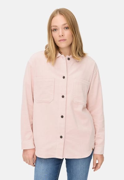 camel active Cordblouse van puur katoen - Maat womenswear-M - Lila roze
