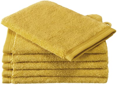 De Witte Lietaer Washandjes Contessa, Golden Yellow - 16 x 21 cm - 6 stuks - Katoen