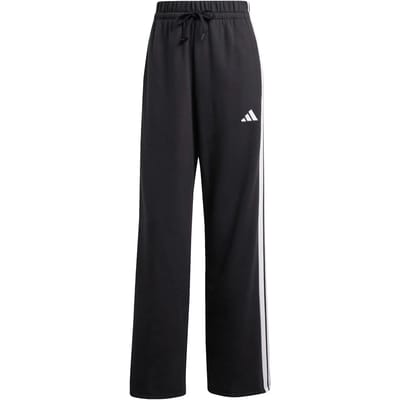 Adidas Essentials 3-stripes Open Hem Joggers Broeken Dames - Zwart - Maat XS (30-32) - Katoen Jersey