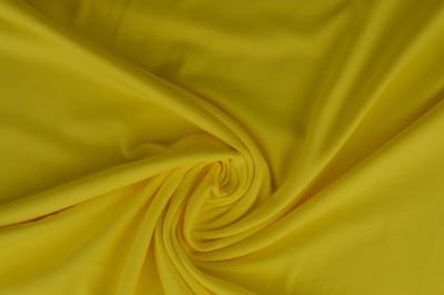 Katoen tricot stof - Geel - 10 meter