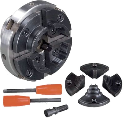 Houtklauwplaat 4 bekken ø 100 mm M33x3,5 verwisselbare klauwen Holzstar 5931023