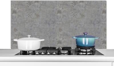 Spatscherm keuken 120x60 cm - Kookplaat achterwand Beton - Industrieel - Patronen - Muurbeschermer - Spatwand fornuis - Hoogwaardig aluminium