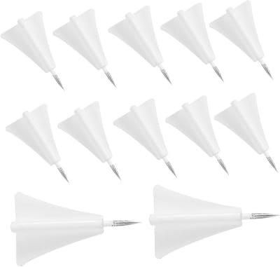 Metalen Vliegtuig Punaise - Decoratieve Spijkers - Decoreren Kurkbord - Uniek Vliegtuig Design - 3 cm - Wit