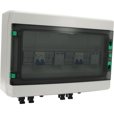 4 in 2 uit PV Zonne-combinerbox DC1000V IP65 Wandmontage Fotovoltaïsche Combinerbox