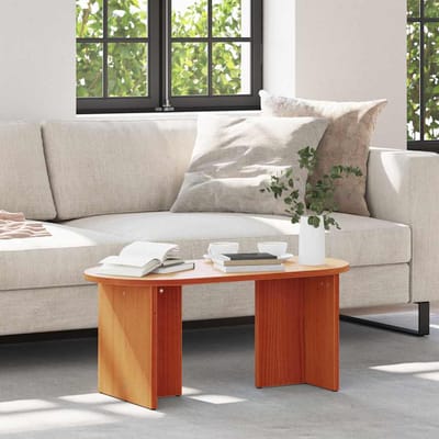vidaXL - Salontafel - Wasbruin - 80 - x - 39,5 - x - 35 - cm - Massief - grenenhout